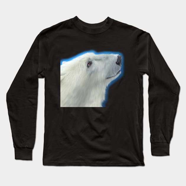 Adorable Polar Bear Long Sleeve T-Shirt by egcreations